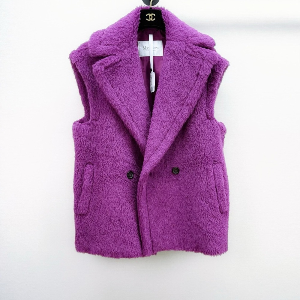 🚩steal authentic MaxMara Purple Textured Fabric